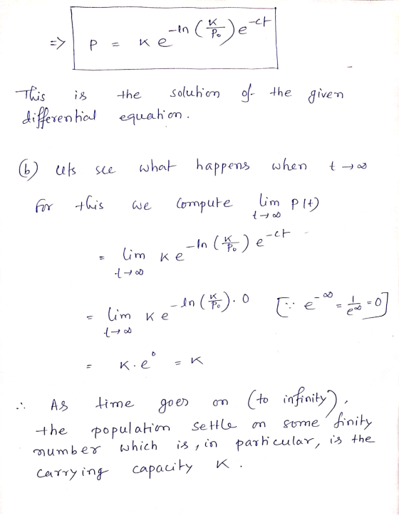 en ( 4 / ( 4 ) ect => is the solution of the given This differential equation (6) cuts see what happens when ta for this we C