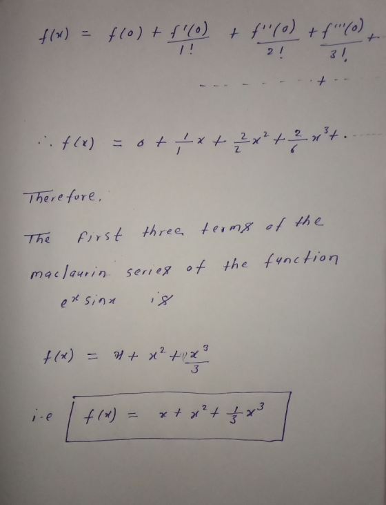 2 4 Therefore, The Pst threa tes 4he maclarin. sene% of the function 3