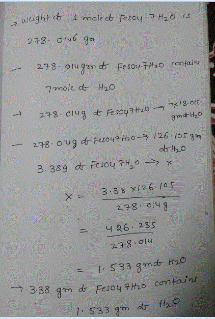 278 o1u6 g 7mole d H20 3.38x126、IoS = 2-78. olu 338 md Feroy 7tho cmtan