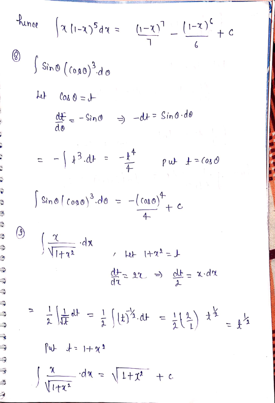 chince 201-235423 (1-7) 11-x) + c 8 f sind (6000).do 3 NIFT Let Cos oct at - Sino -dt = Sino.do z do 3.dt U ot TH put t=coso