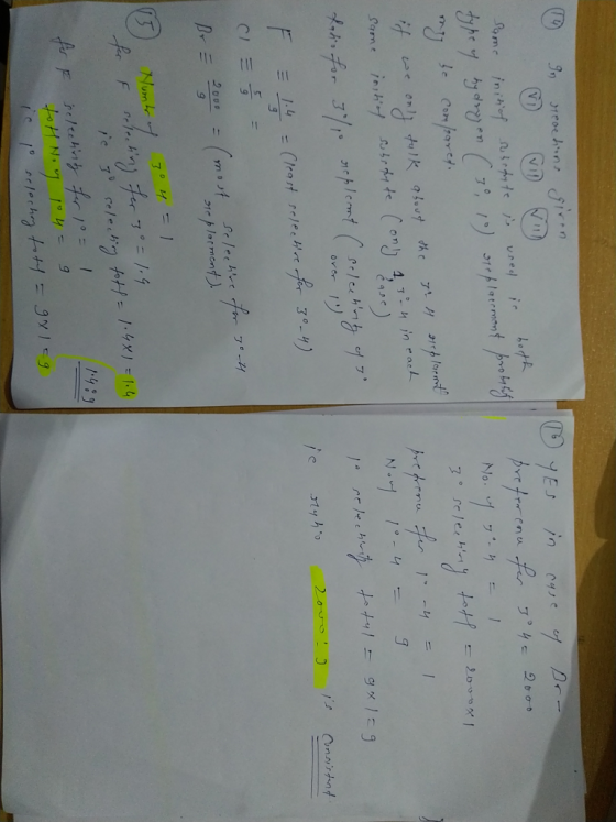 ♡ In reactions given in case of Bra preferenu for 304 = 2000 chlaerment probing No. of -4 = 1 dy te conly tease) same initiof