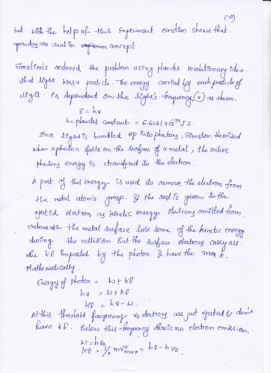 Eienstems esoue on the dig the metal atoms cene ale ke Imached by the photon Mathe maticallt have th ma Crea no elettro mese