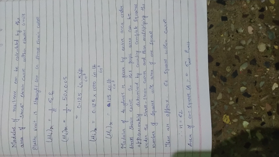 gresilience can e calculaled mils t line in rn Modulus of touganes y ennie area-uder- 6 2 e.a