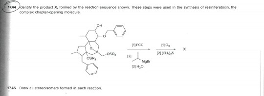 1744 Identity the product X, formed by the reaction sequence shown. These steps were used in the synthesis of resiniferatoxin