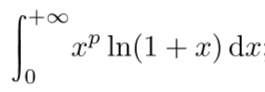 + XP ln(1 + x) dx 0