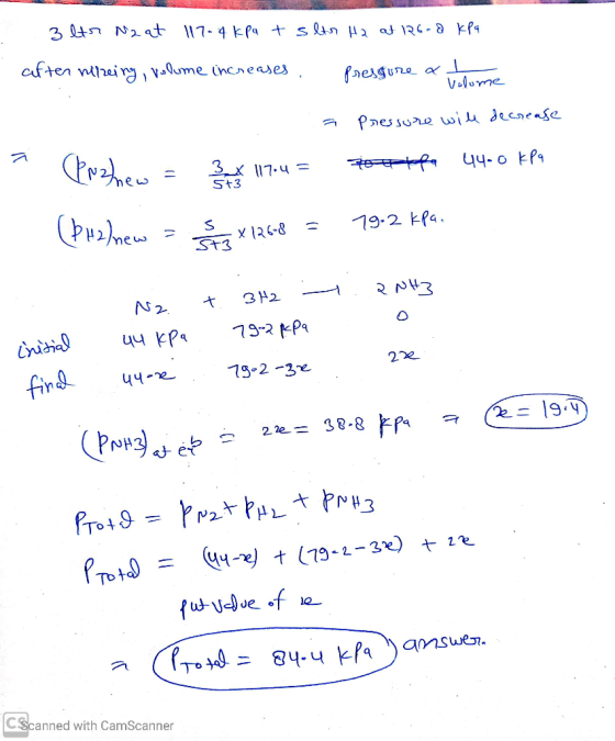 - 3ltr Naat 117-4 kpa + slin Ha at 126-2 kPa aften niteing, volume increases. Pressure a home a Pressure will decrease i (PN