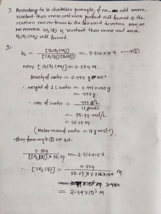 3. According to le chatteleer prmaple of we we add more reactant then more and more product will formed in the reaction moves