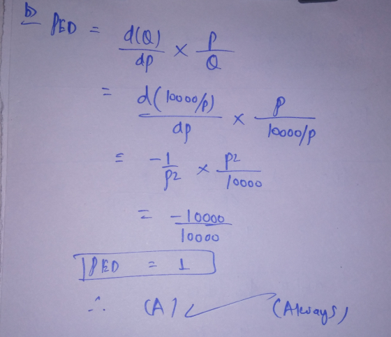 & PED - do) x b = d (10000/1) & Poole ap a 10000/p € -1 P2 * x pz 70000 - 10000 10000 TED . = 1 CAIL (Always,