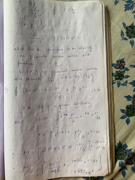 which has the same forn as the Mur of an exponential eandem variable with Paramelur isso a Xin variable random in abonential