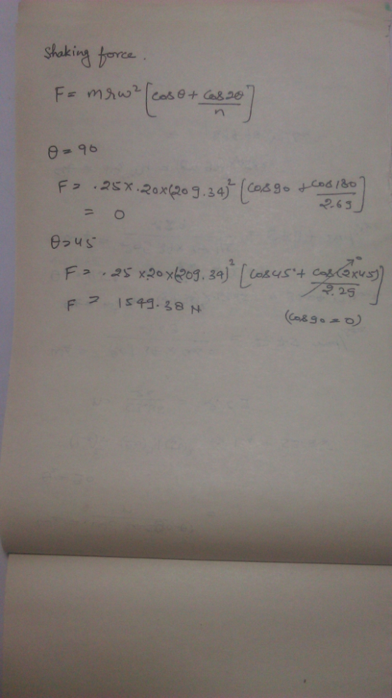 skoking here F m cos e+ as.se Shaki θ=96 2.6 3 フ|s