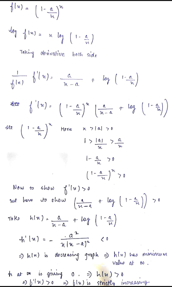 dog flu) = vc log (1-21) - Taking donvative both side gius bla)- onena + lop (14) *fl)= (-41)* luat log ()) *** (1) * Hav