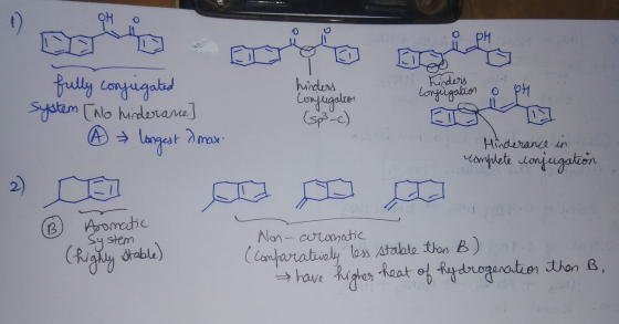 орн hinders hinders Longligation o pH fully conjugated system (no hinderance A longest & max Conjugation (Sp-c) Hinderance in