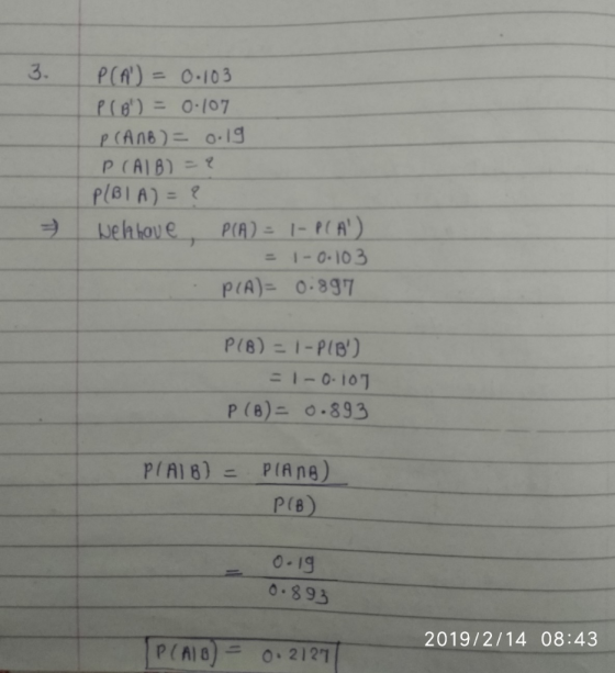 P)0-103 ニ 1-0-103 P(A)- 0.897 1-0-10 P (B)- o-893 P(B) 0.19 0.893 2019/2/14 08:43