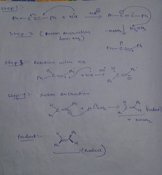 step-li Ph- chpn + Na Nas the = cmph) - H- Nth - NaNth Step 2 proton Abshaction, from with en een step 3: Reaction with Na. P