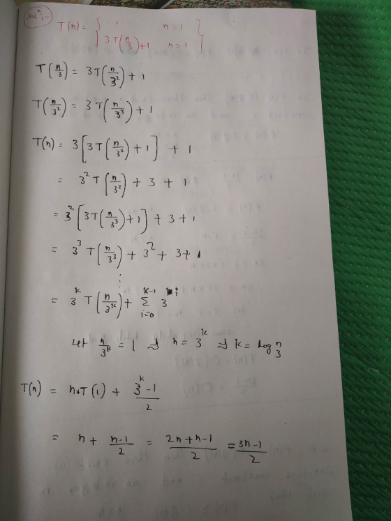 T (n) 3 (n 3 2ろ ろ 3 2. 3