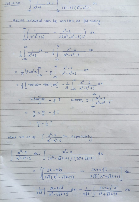 Solution:- d2. 41) (- 21) -00 above inteqral can be written as boiniing 8. 2-2 dx 3(24 -+1) 22-2 24-x²+1 da dz %3D - 00 2-2 x