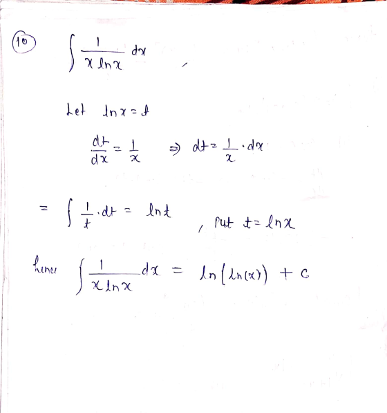 WAL 10 Szent dal alna Let Inx=f dt dx kp. Tato 2 x a Z side ent t Put tzena / henne = xp si An (10 (x)) to хч Х.
