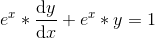 dy te e * +e *y = 1