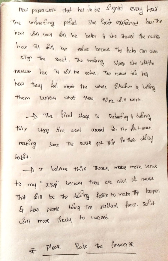 new paper work that has to be signed every hour. The unfreeking period she rust explaned how the hew will way will be better