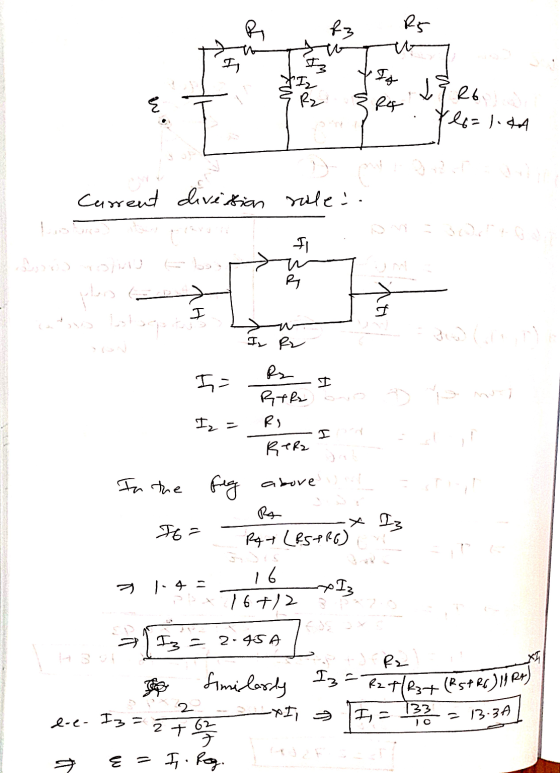f3 Ig J. R6 (lo=1.40 ples Givs Similarly Iz = R2T/R3+ (Rs+R6) | Rr) RS w R2 RE Current division rales. fi I Is Rr Rz I- Bffs