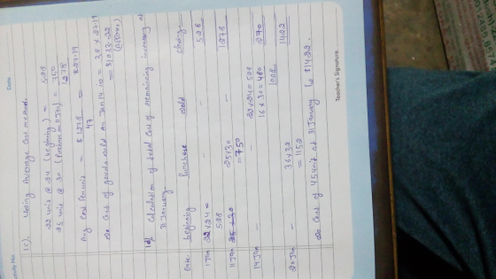 Date. ctivity No TIC). Using Average Cast method. 22 unit @ gu (beginning ) = 25 unit @ 30 ( Purchase on 11 Jan) = 598 750 27