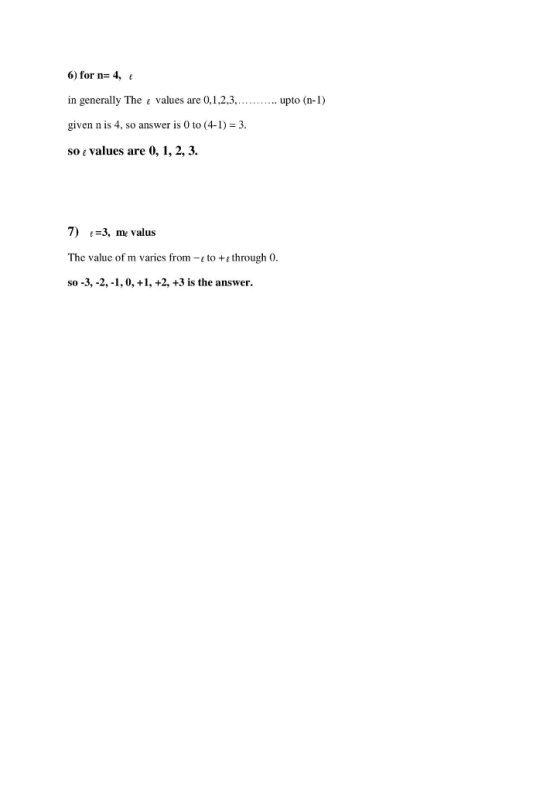 6) for n 4, e values are 0,1.2.3 in generally The upto (n-) given n is 4, so answer is 0 to (4-1) 3 so t values are 0, 1, 2,
