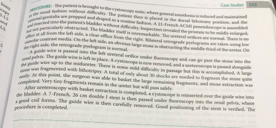 Case Studies 513 bony copy 3-15 esthesia is induced and maintained and 15. PROCEDURE: in the usual fas external genitalia and