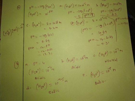 pt = -log (tot an (Hot) = 1 + 155 b. (11307 = 5+183m. pH = -10g/5+13) - (Hot) - 10-PH pH = -10g/1105) - 5 Ipoh- bolt=14-23 (