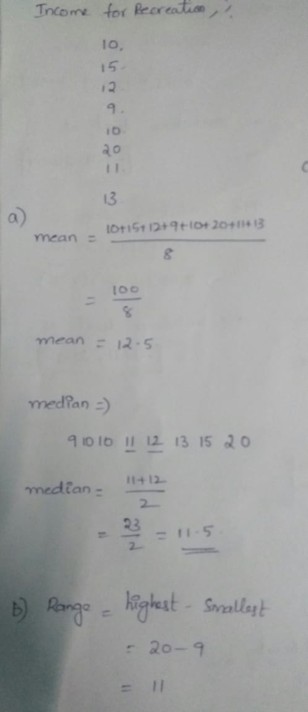 10, i2 io a o 13 a) 01151 12+9+-10+ 204114 13 mean ะ meanご12-5 medi1+12 an - 20-