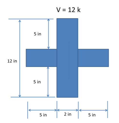 V = 12 k 5 in 12 in 5 in 5 in 2 in 5 in