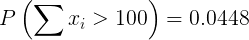 P Η (Σ; > 100 0.0448
