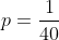 P=