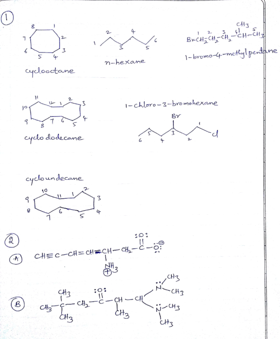 1 23 eia^ne 1-bromo-4-mettyl pn ne looctane Jo I-chlaro-3-bromohexane BY cyelo dodacame yclo undecane 10 묘 : Ct 위, 2