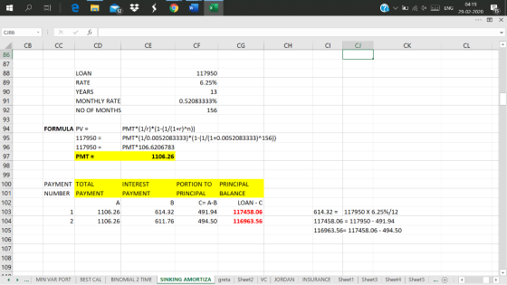 ? v 1 04-19 ENG 29-02-202015 C186 - CB X fix CCCD CE CF CG CH CI CJ CK C L LOAN RATE YEARS MONTHLY RATE NO OF MONTHS 117950 6