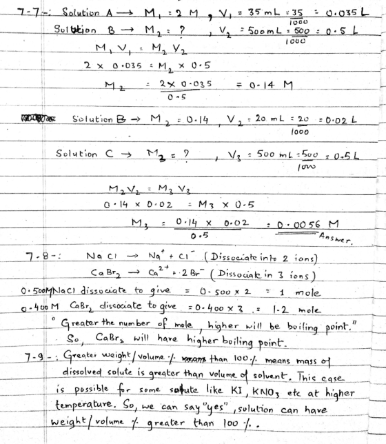 -- 7-7- 1000 Solution A + M, : 2 M , V: 35 mL = 35 -0.035 L 1000 Sul titjon B - M2: ? __VZ : 500m L : 500 : 0.5% M, V, M₂ V₂