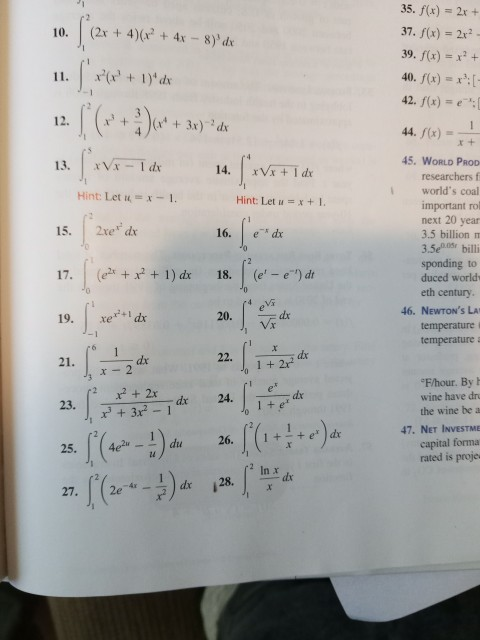 (2x + 4)(x² + 4x - 8)dx sro 35. f(x) = 2x + 37. f(x) = 2x2 39. f(x) = x? + 40. f(x) = x?: 1 42. f(x) = x(x + 1) dx + 3x) dx