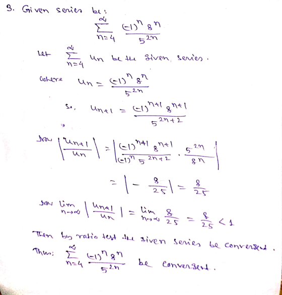 3. Given senies Enon 525 n=4 . 2 where u 5 het 2 e un be the siven, series where uns einen sa unasa scopata na son parte en t