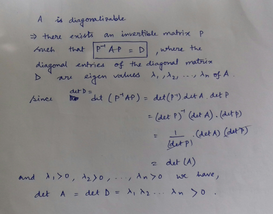 A is diagomlizable am imvertilale matrix P there enusts P AP where the Aueh that 17 diagomal entries of the diagonal matrin V