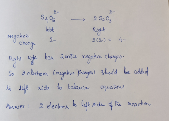 2- S408 - 25,02 Negatire lebt Right Negative Right 2(2-) = 4- charge 2 Right sige has 2 more negative charges. So 2 electrons