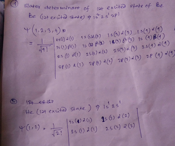 4 Slates deter minant of lot x く丨つ,p 10)(16%1()1(4) os ( 24)2d( (3) (3) 2P (
