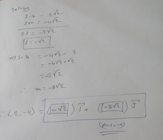 solving e-m lem - 252 -ur2 21 = -282 rea-v2 al som =-482- = -4/2+r2 2-32 m=-382 Th (1-352 ::22,-4)= (-12) Pt (Auswem