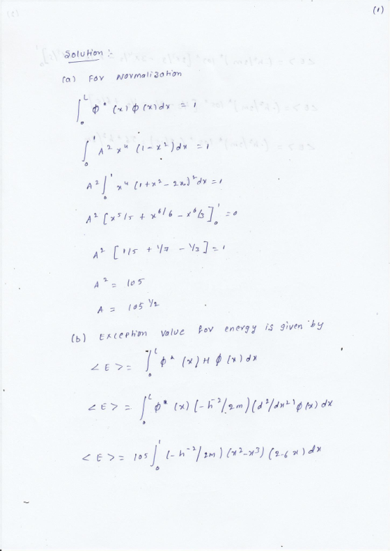 ra) Foy Nomali 3oion b) EKcehm valve ov energy is iven by 105