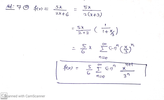 Sed: 7 @ fem 5X 5x - il 2X+6 2 (2+3) 5X 2X3 (+x) i ici) 5x 6 no n fears nat 20 5 6 no 3n CScanned with CamScanner