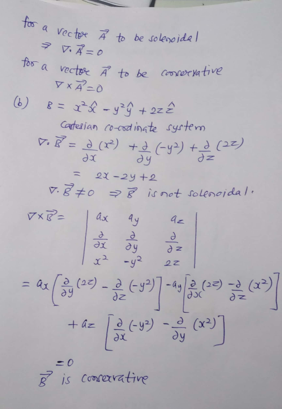 a vectpe犀to be solenoidal vectee A to betive 2乙 oy dx