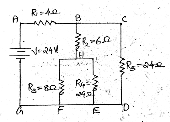 Ri=42 D 3 C R=662 V=24V LH R=240 R₂=803 Rue 242 a F D W