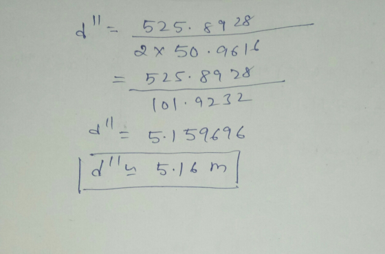 525. 89 28 2x 50.9616 - 525.8928 101.9232 d - 5.159696 lally 5.16m