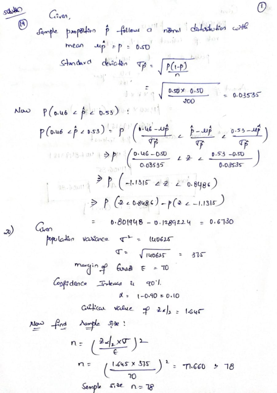 sdutto (la normal distribution with Caven, Sample proportion Å follows a up = p = 0.50 Standard deviation T mean P(1-P) Tour