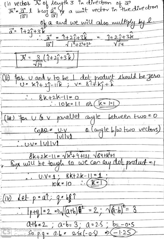 (in vector é of length 3 in direction of a riz a l beoza is a mit vector in the direction of a and we will also multiply by &