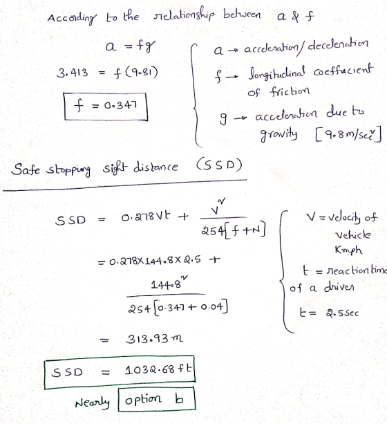 Accadiny to the elationship behen a accderahion/ decdenation argttudina aeffucient a = a 3.413 f (9.8) of friction Oo 347 acc