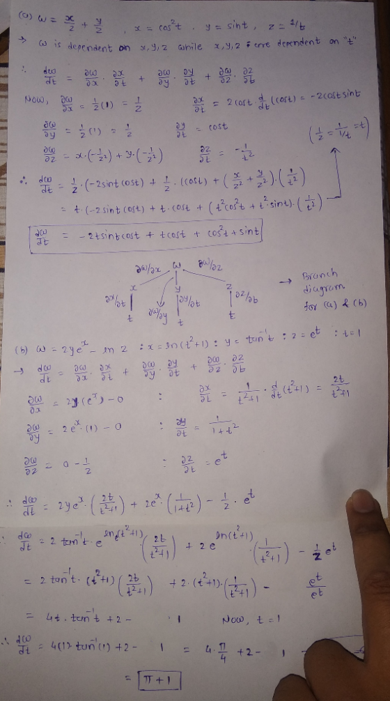 - 3 + 2/2 x= cos²t o is dependent on 1.9, 2 while y = sint, 2 = 216 x, y, 2 & erre dependent on t. Now, hogy 0 - 3x = 2 cos